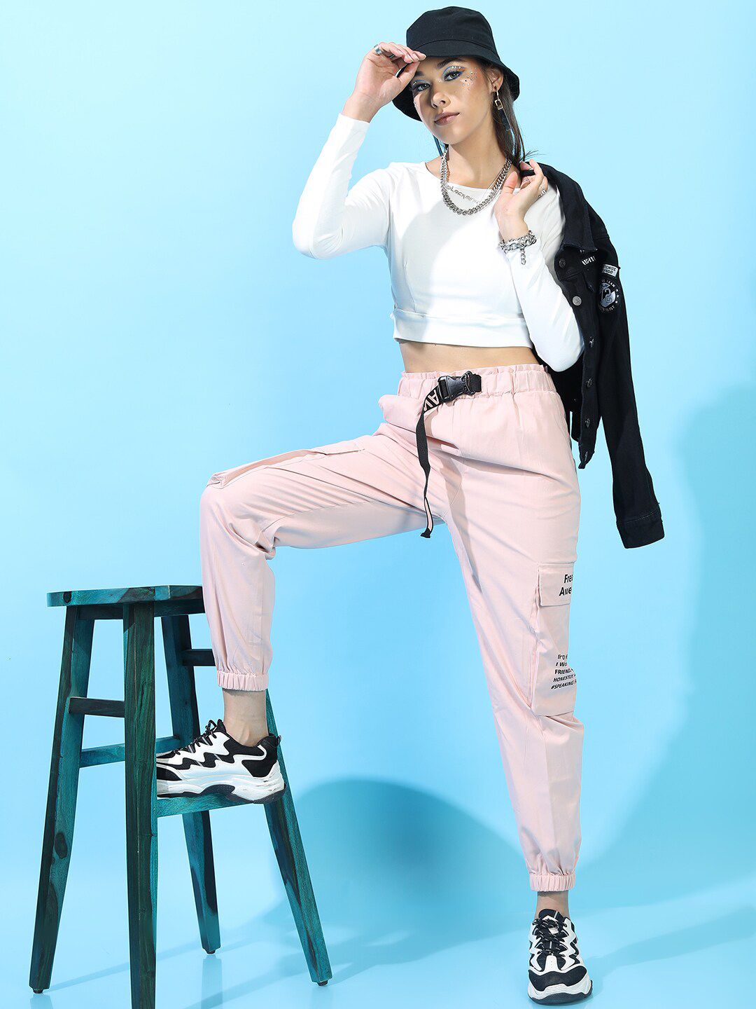 Tokyo Talkies Women Pink Joggers Trousers