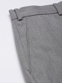 Park Avenue Men Textured Smart Slim Fit Formal Trousers