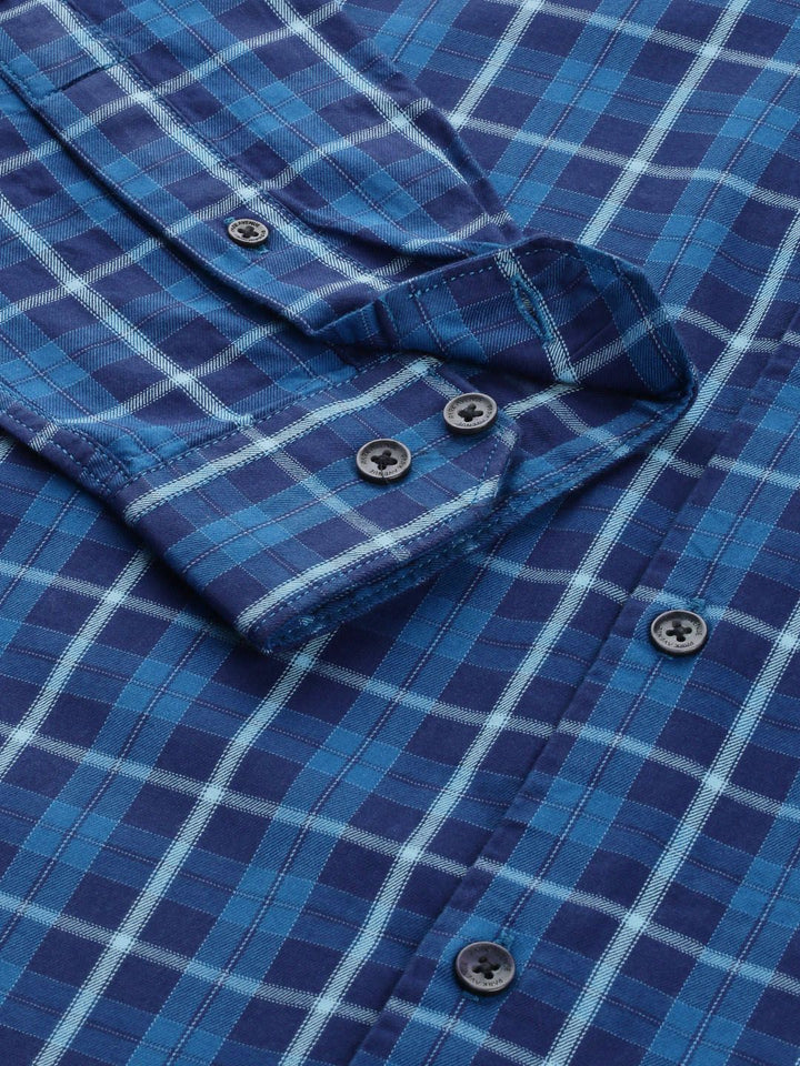 Park Avenue Men Slim Fit Tartan Checks Opaque Pure Cotton Casual Shirt