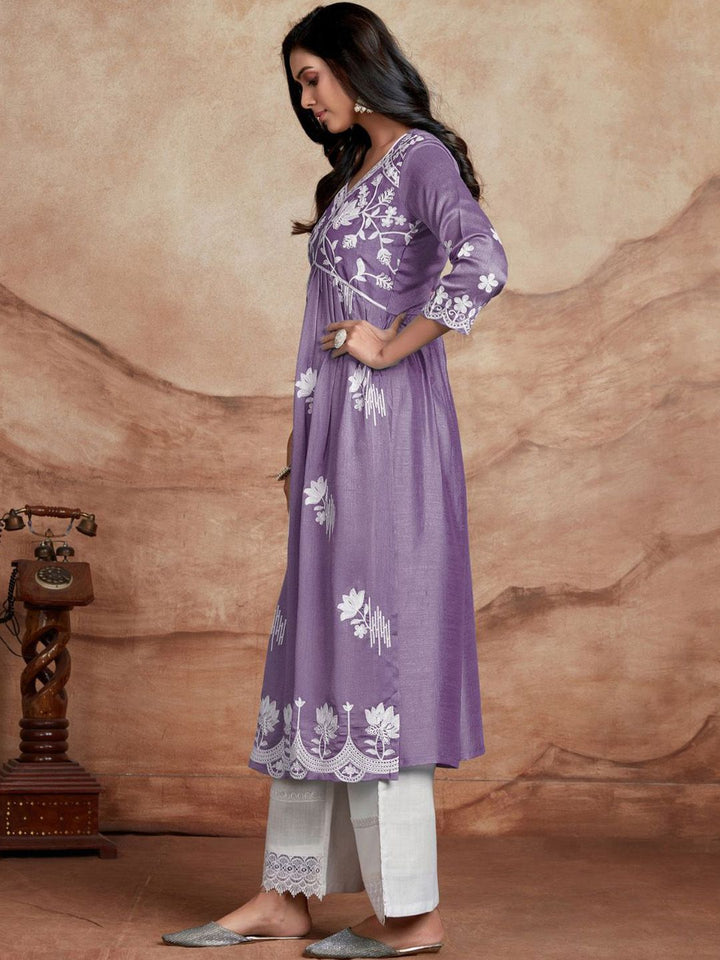 KALINI Women Chikankari Embroidery Kurta