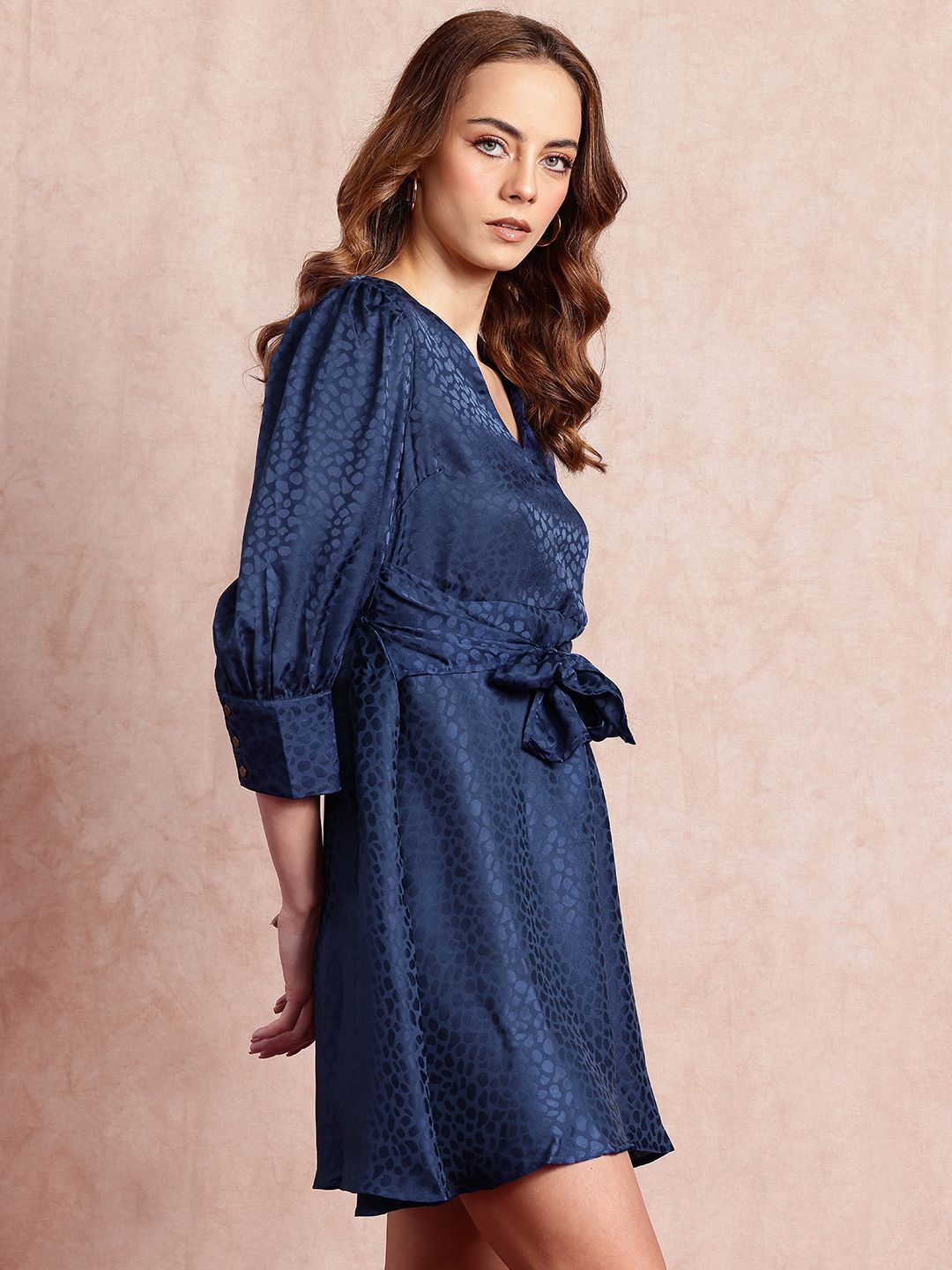 all about you Animal Satin A-Line Mini Dress