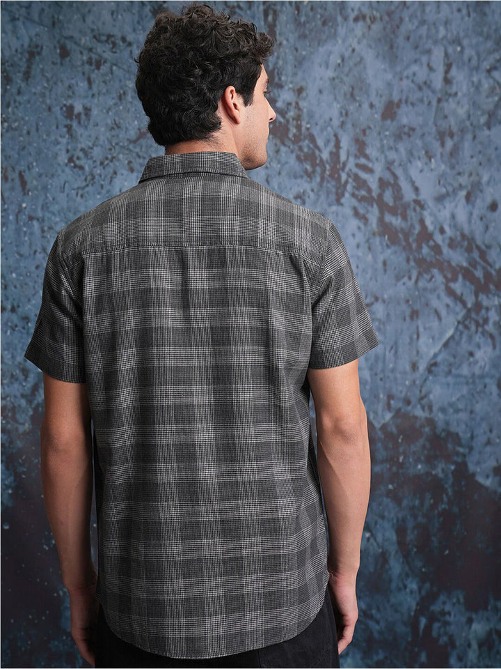 LOCOMOTIVE Checked Utility Pocket Regular Shirt