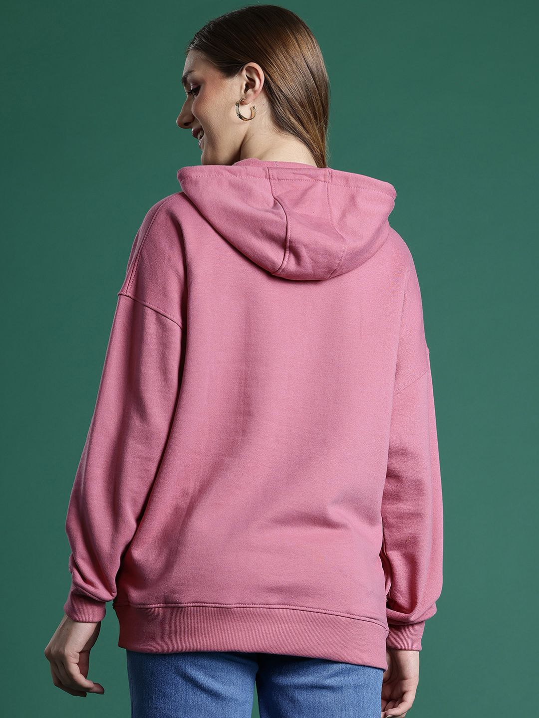 DressBerry Women Printed Hooded Sweatshirt