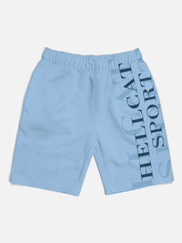 HELLCAT Boys Pack of 3 Trendy Typographic Printed Cotton Sports Shorts