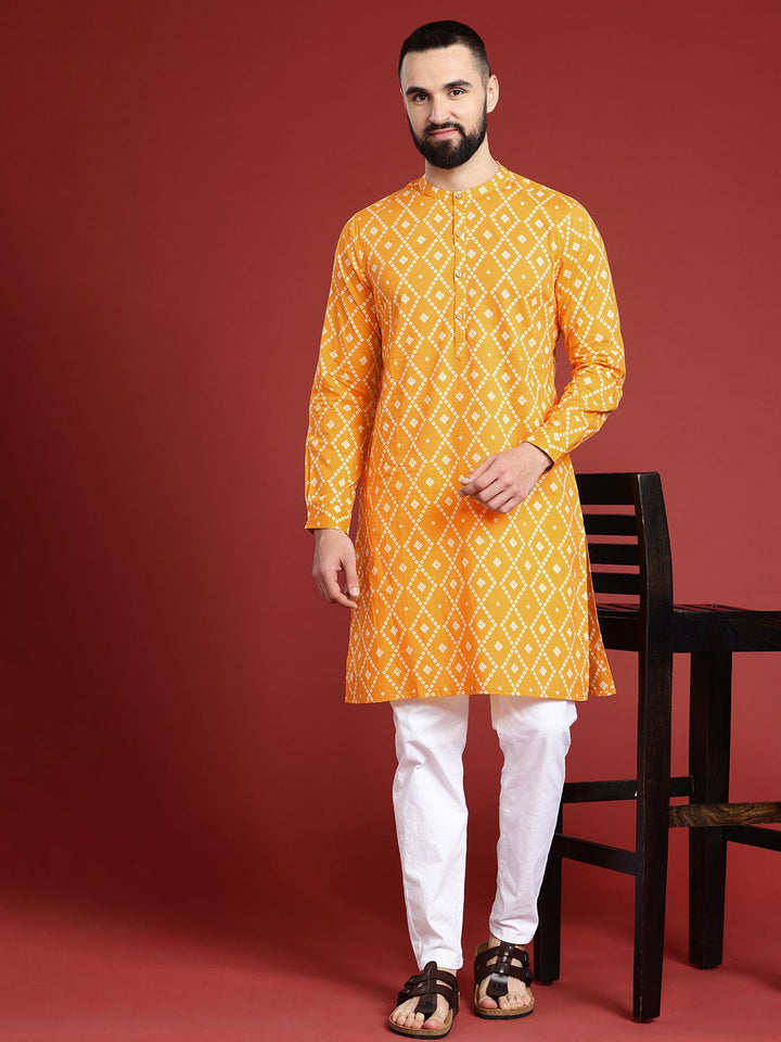 Anouk Geometric Printed Cotton Kurta