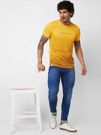 SPYKAR Typography Printed Round Neck Cotton Slim Fit Tshirt