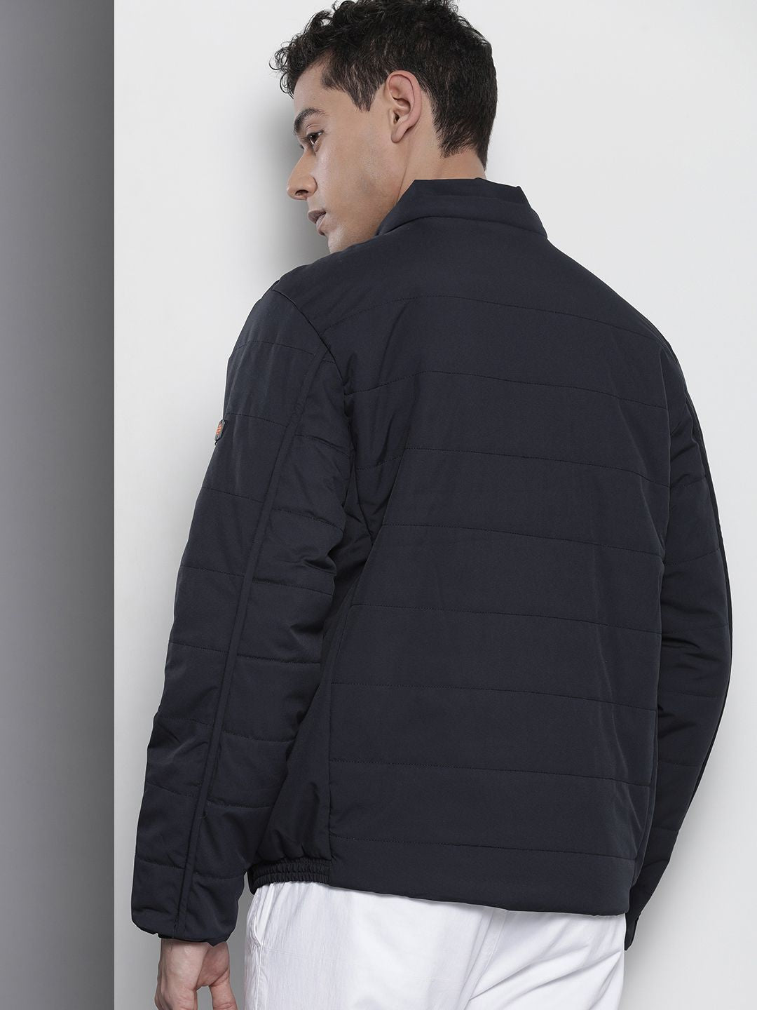 The Indian Garage Co Men Zip-Front Bomber Jacket with Detachable Hood
