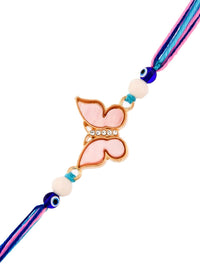 Voylla Kids Butterfly Charm Colourful Threads Rakhi