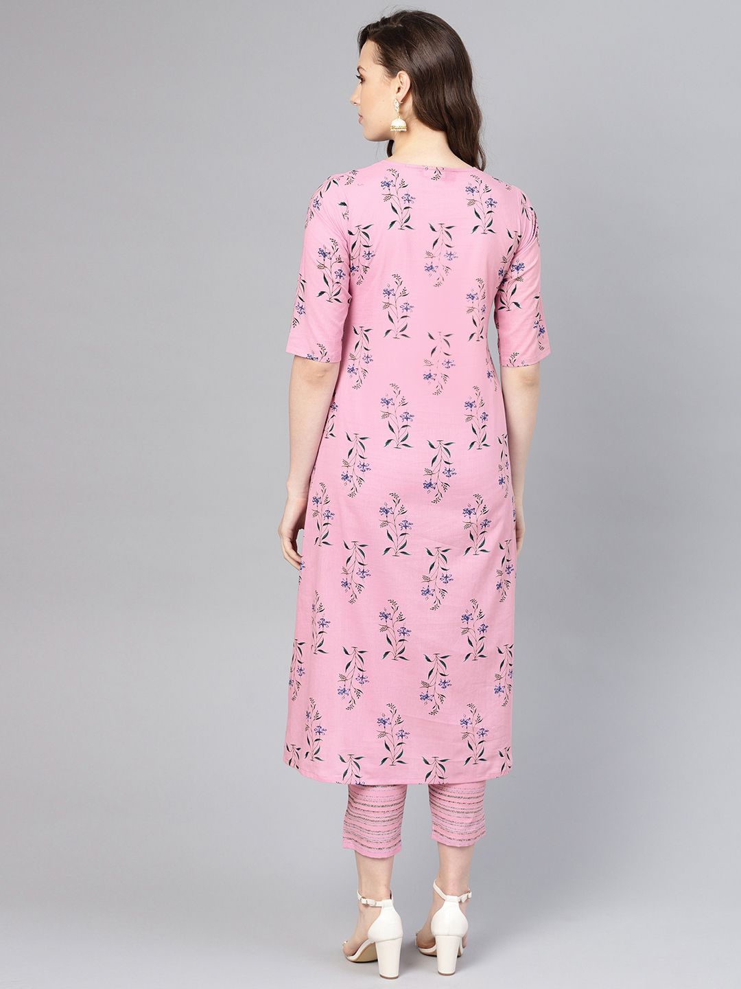 Libas Floral Bliss Side Pocket Cotton Kurta Set