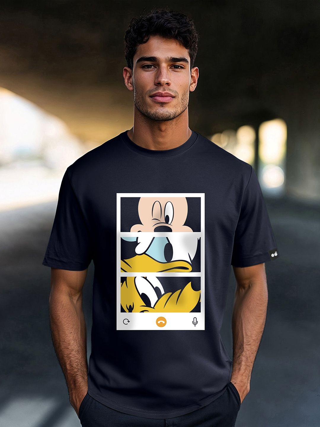 Bewakoof Disney Mickey Trio Call Half Sleeve T-Shirt