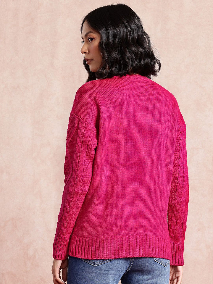 all about you Open-Knit Acrylic Pullover
