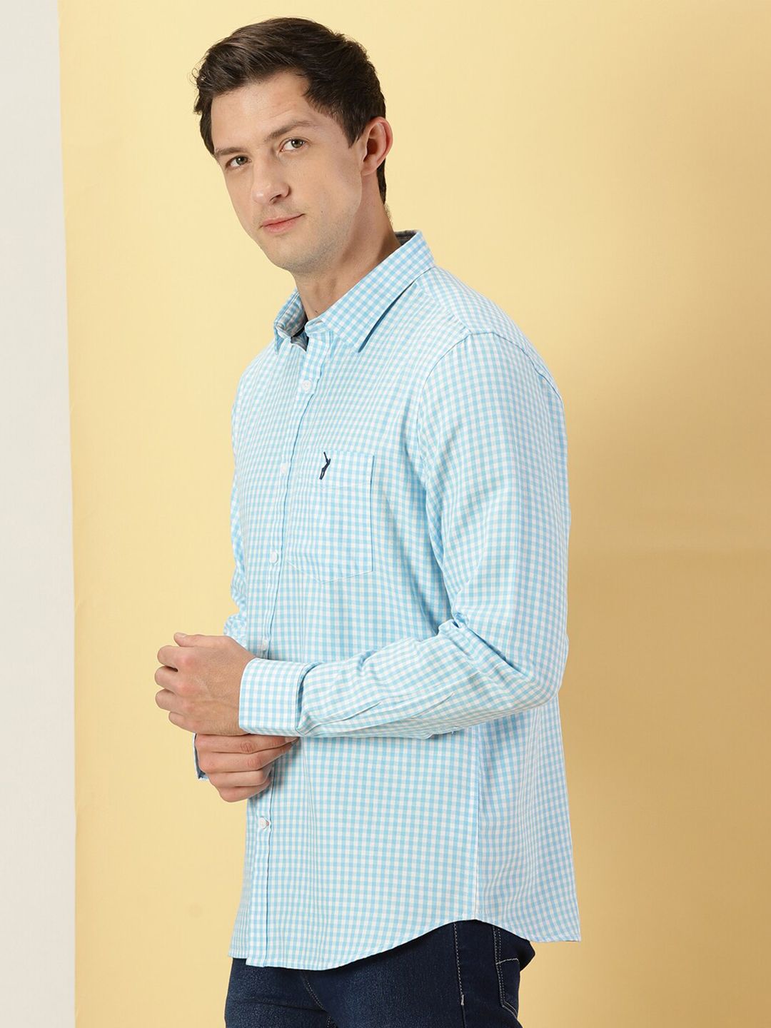 Thomas Scott Classic Slim Fit Checked Pure Cotton Casual Shirt