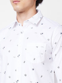 SPYKAR Long Sleeves Regular Fit Pure Cotton Opaque Printed Casual Shirt