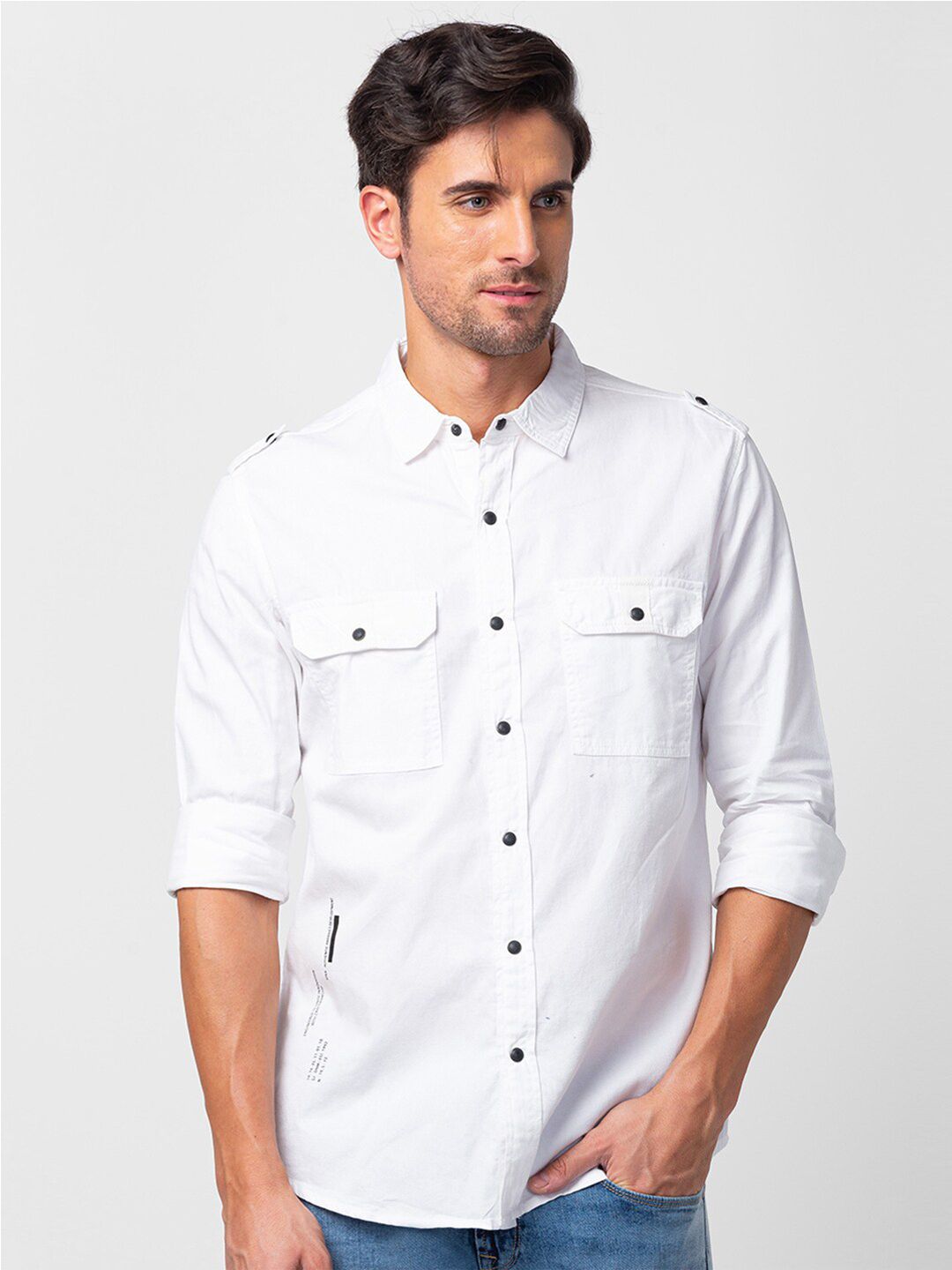 SPYKAR Men Classic Slim Fit Cotton Casual Shirt