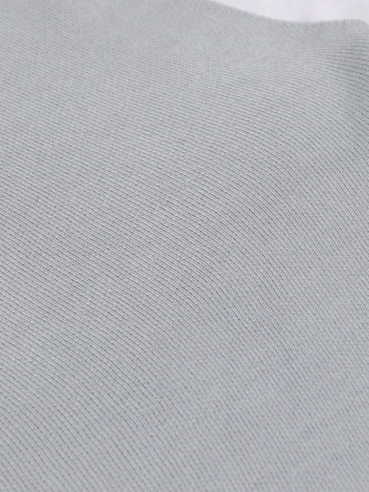 Tokyo Talkies Grey Boat Neck Acrylic Pullover