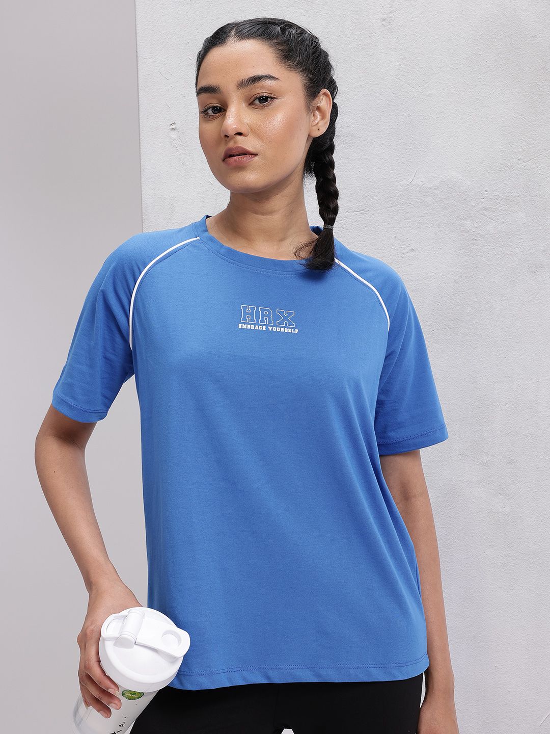 HRX by Hrithik Roshan Brand Logo Print Training T-shirt