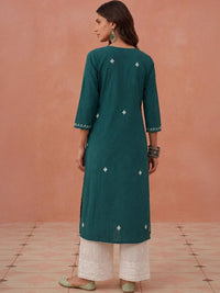 Kurta Sulam Benang Sulam Wanita Rumah Chikankari