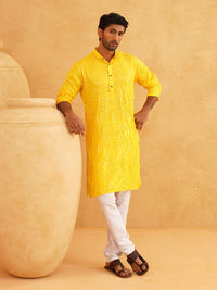 SOJANYA Motif Etnik Bersulam Kurta Lurus Kapas Tulen Bersulam dengan Churidar