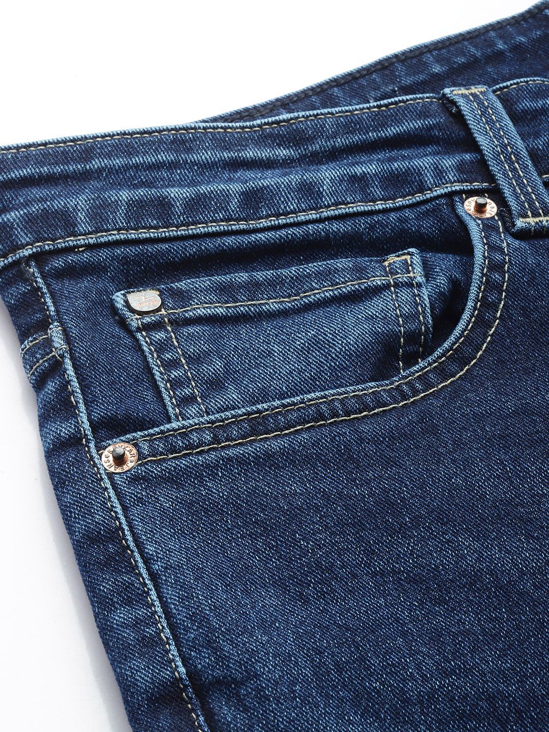 SPYKAR Men Skinny Slim Fit Low-Rise Heavy Fade Stretchable Jeans