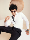 DENNISON Smart Spread Collar Long Sleeve Cotton Shirt