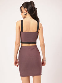 DressBerry Street Savvy Crop Top with Mini Skirt Co-Ords