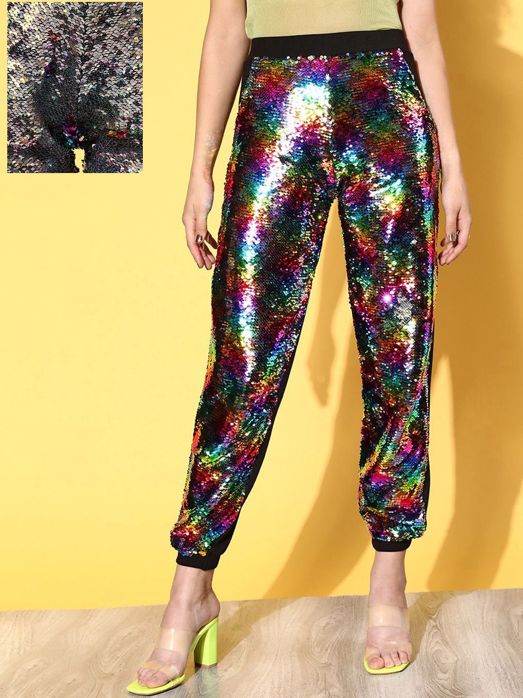 SASSAFRAS Women Black Embellished Co-Ords