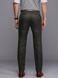 Raymond Men Checked Slim Fit Formal Trousers