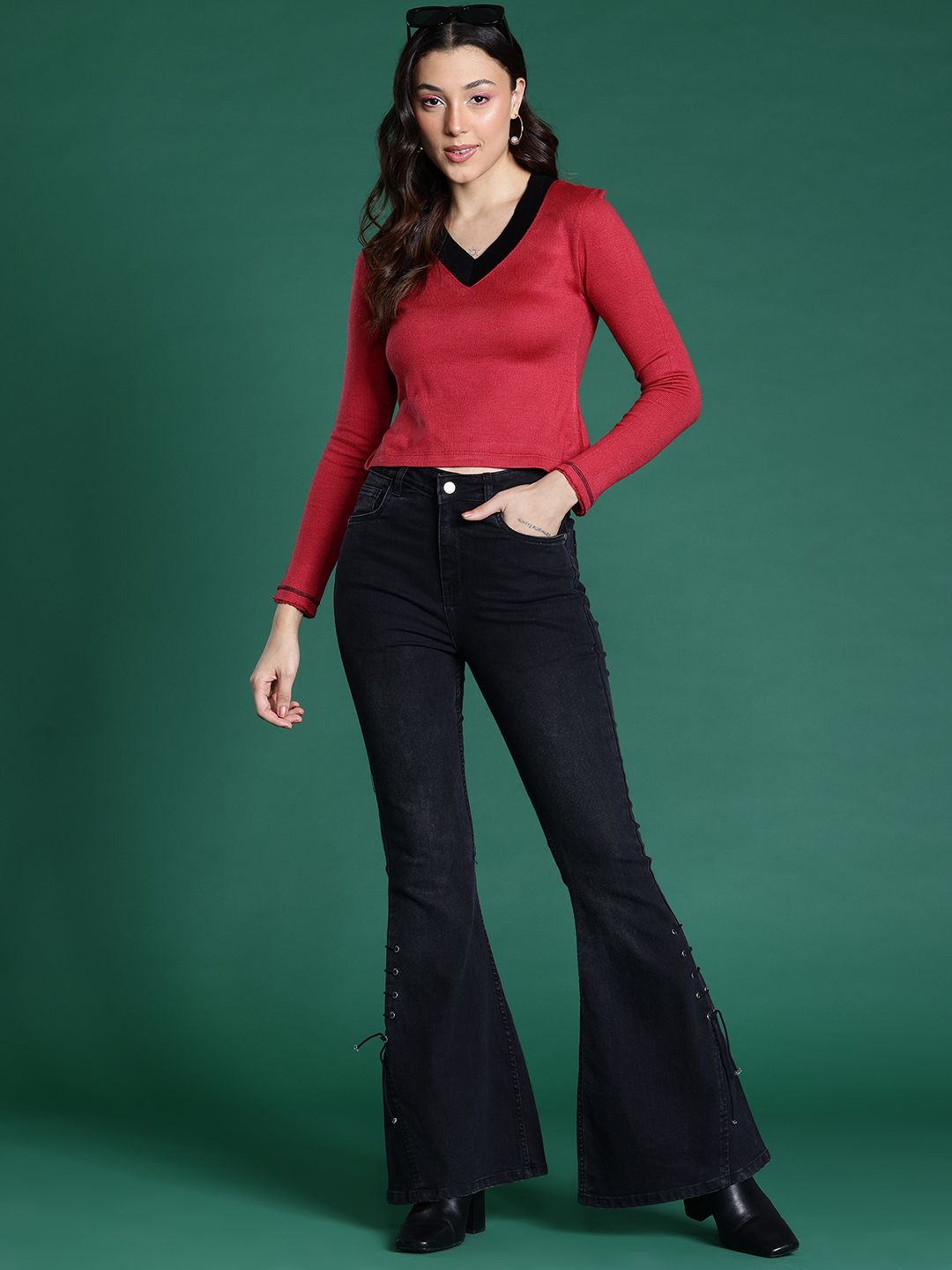 DressBerry Pure Acrylic Crop Pullover