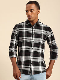 Being Human Slim Fit Opaque Pure Cotton Checked Casual Shirt