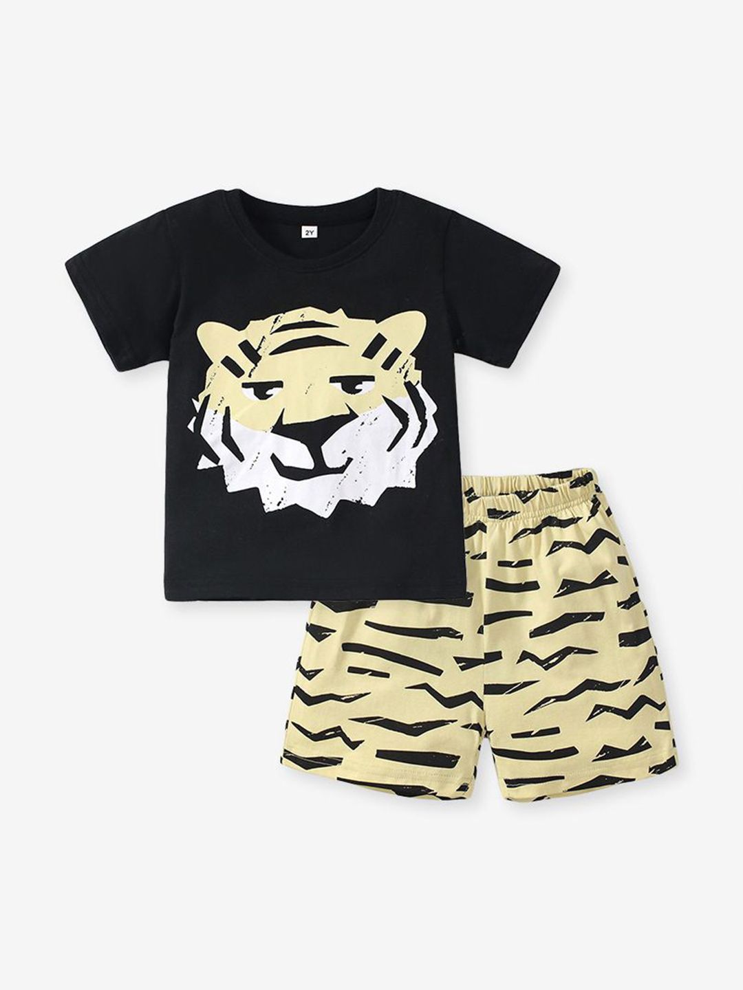 YK Boys Printed T-shirt with Shorts
