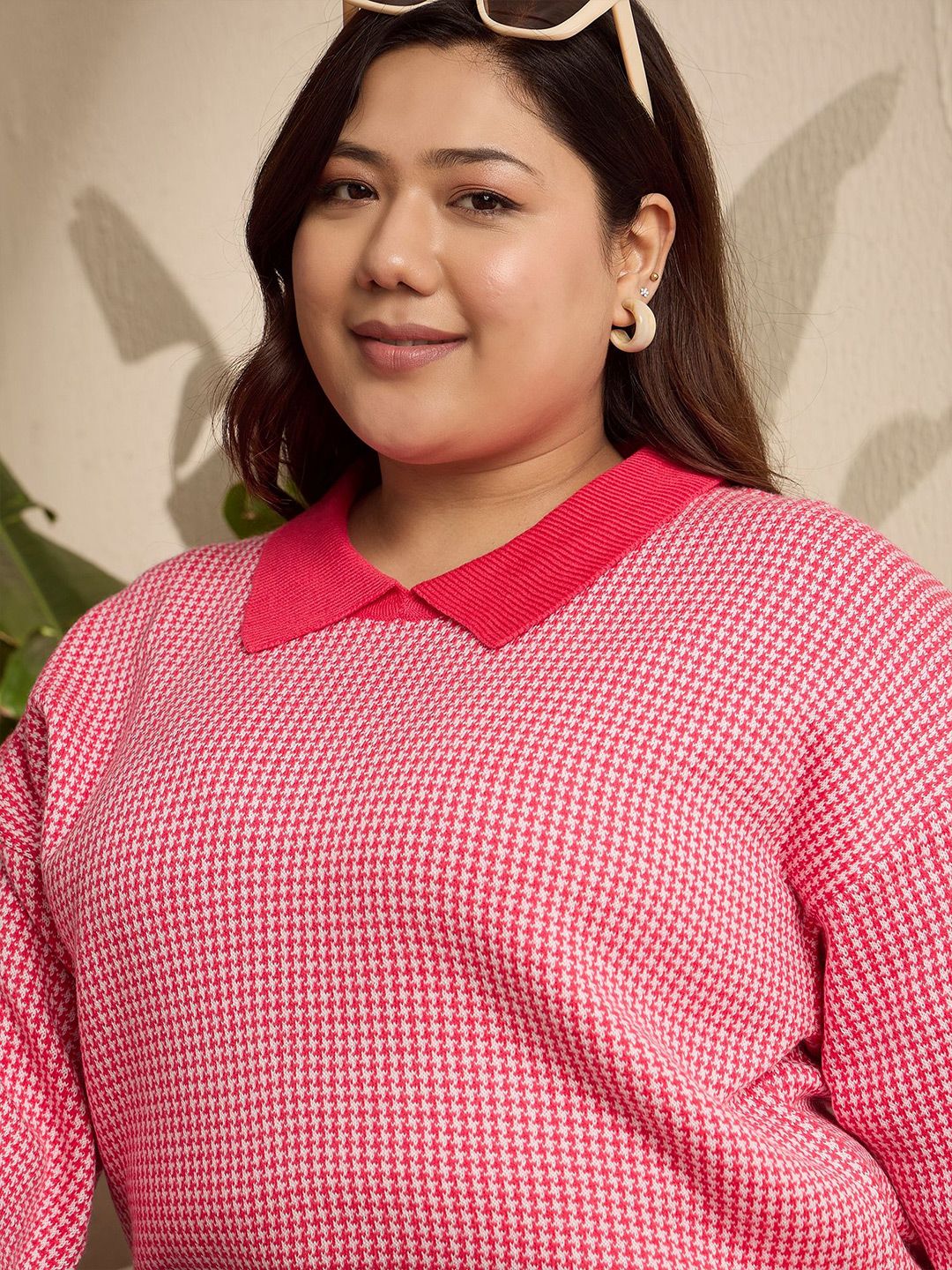 Berrylush Curve Women Printed Long Sleeves Pullover