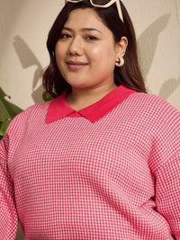 Berrylush Curve Women Printed Long Sleeves Pullover