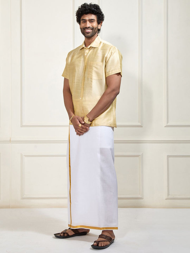 VASTRAMAY Shirt With Veshti Set