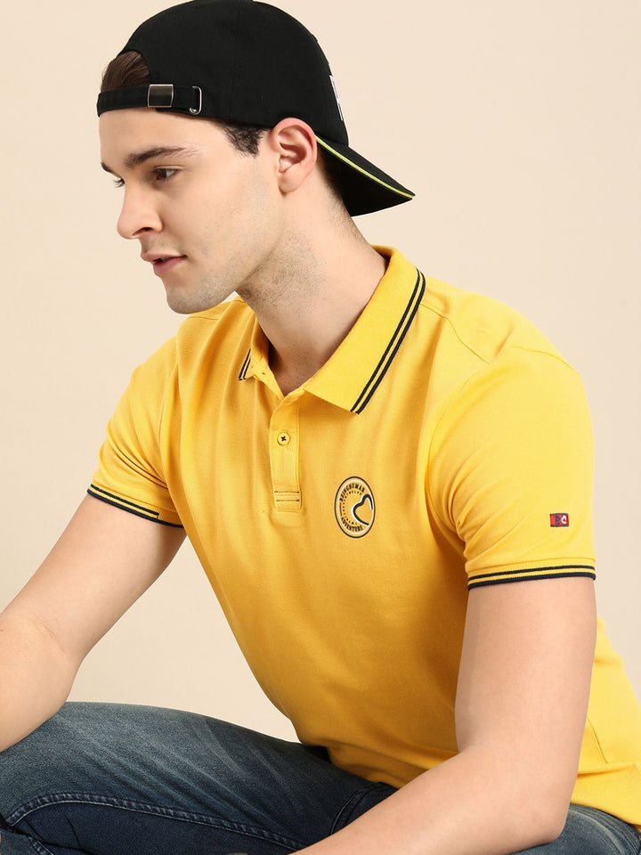 Being Human Polo Collar Pure Cotton T-shirt