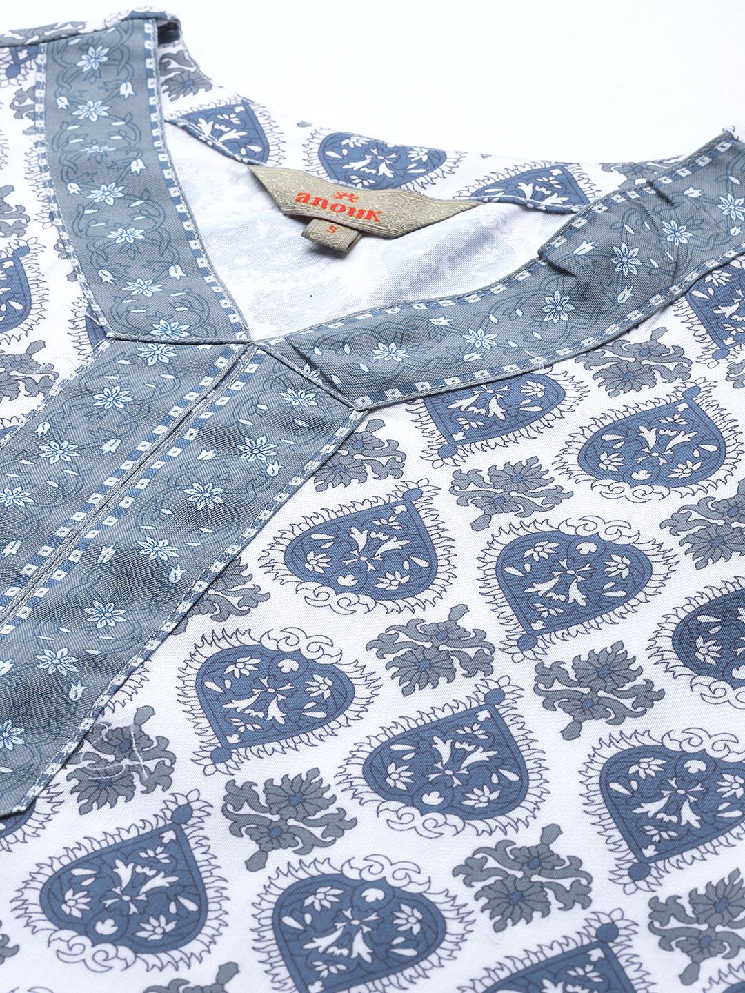 Anouk Printed Kurta with Trousers & Dupatta