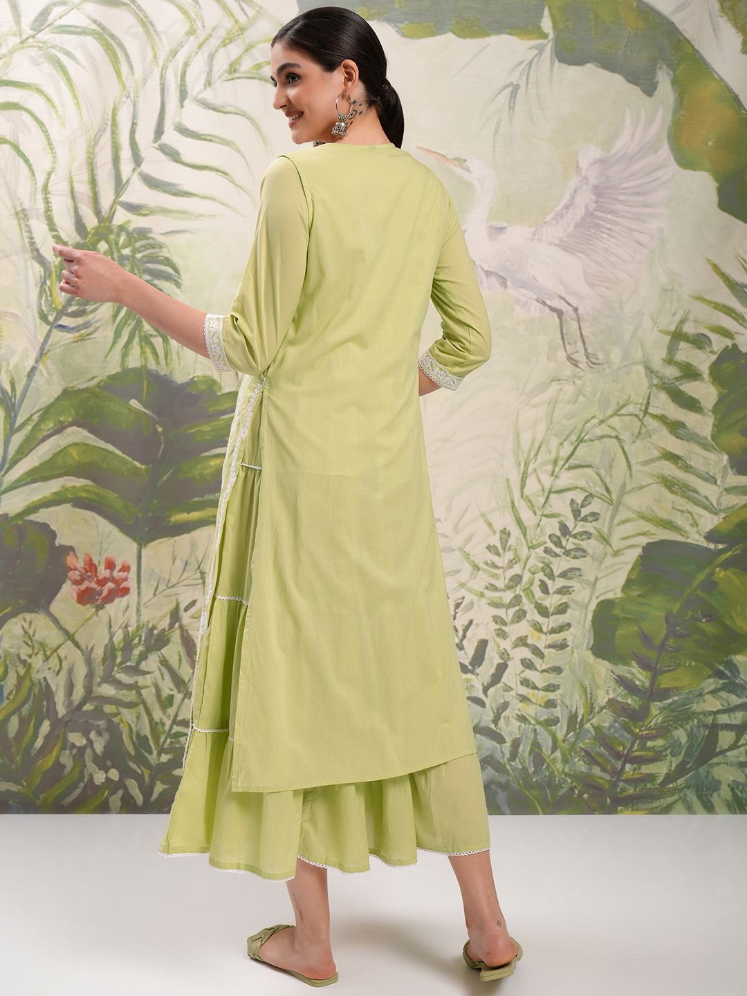 Vishudh Floral Embroidered Fit & Flare Maxi Dress