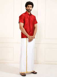 VASTRAMAY Shirt With Veshti Set