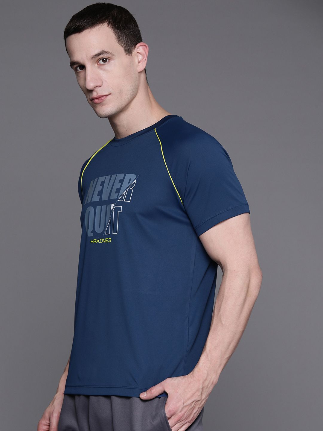 HRX by Hrithik Roshan Printed Rapid-Dry Training T-shirt
