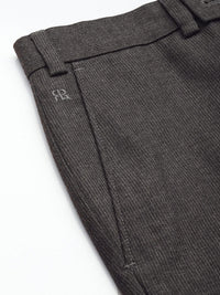 Raymond Men Textured Slim Fit Formal Trousers