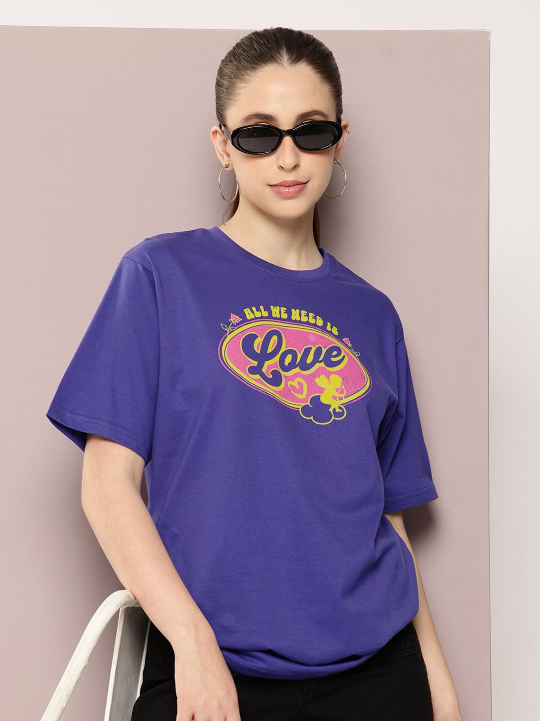 Dillinger Women Oversized Printed Tshirt