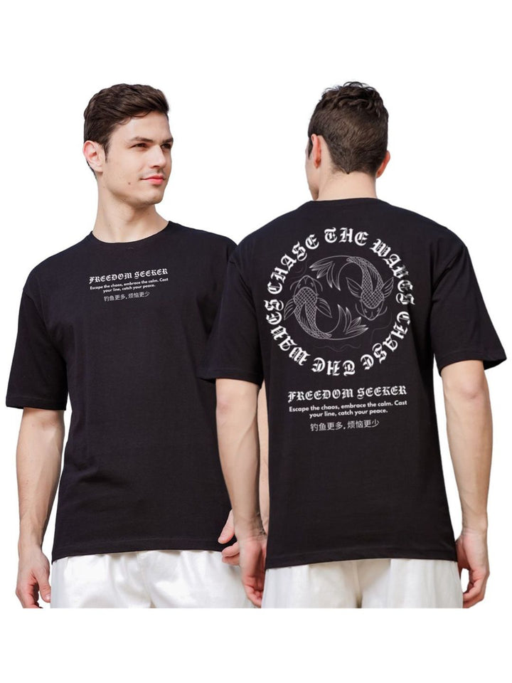 ADRO Men Typography Printed T-shirt