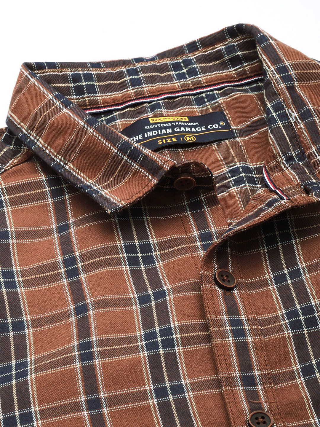 The Indian Garage Co Men Tartan Checks Casual Shirt