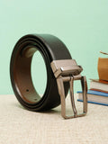 Teakwood Leathers Men Textured Leather Reversible Formal Belt
