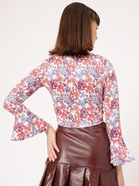 DressBerry Enchanted Essence Floral Print Top with Slit