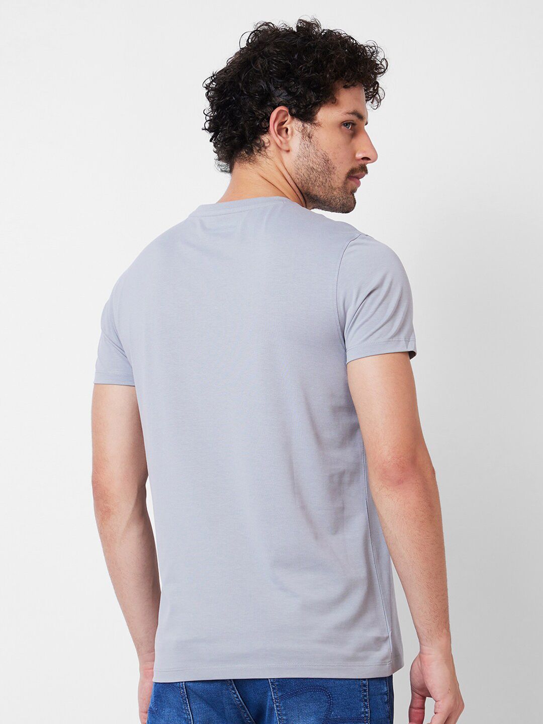 SPYKAR Graphic Printed Cotton Slim Fit T-shirt