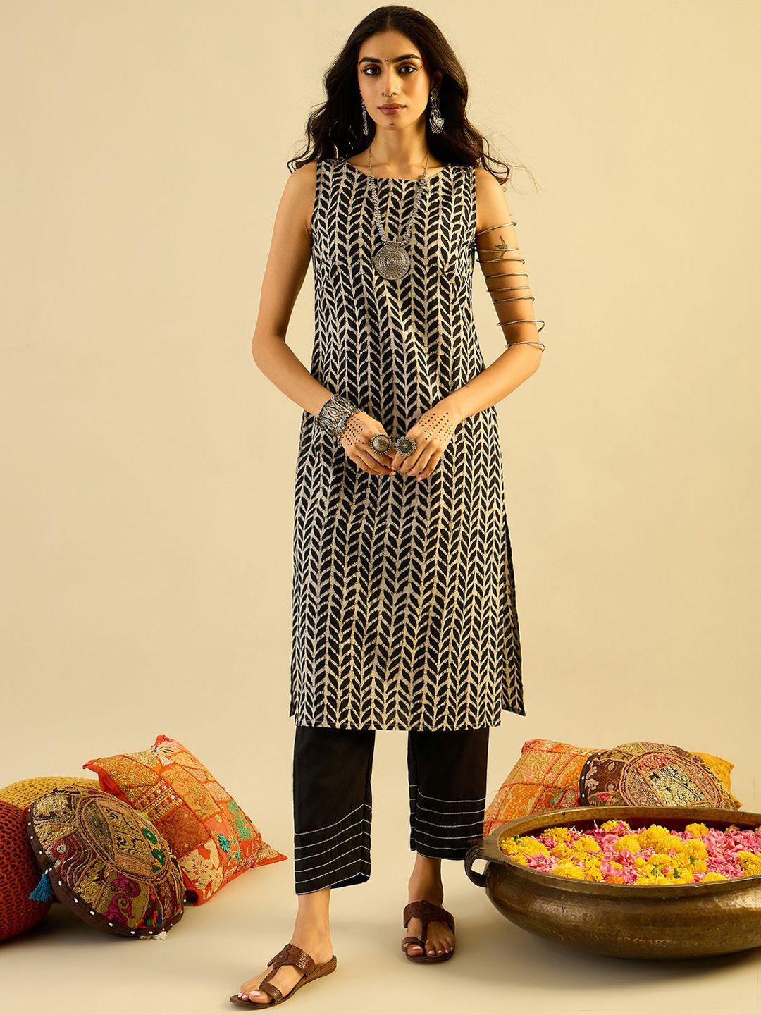Indo Era Women Floral Printed Indie Prints Kurta
