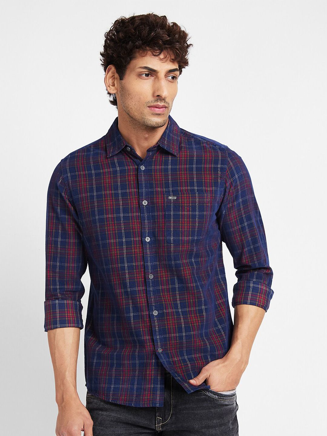 Being Human Slim Fit Tartan Checked Casual Shirt