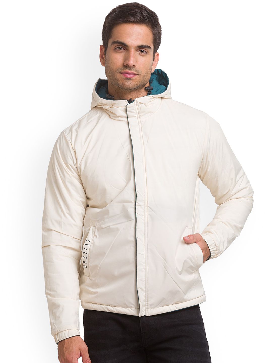 Being Human Men Turquoise Blue & White Pack Of 2 Padded Jacket