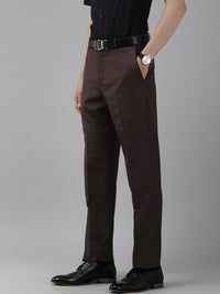 Park Avenue Men Self Design Textured Smart Fit Low-Rise Formal Trousers