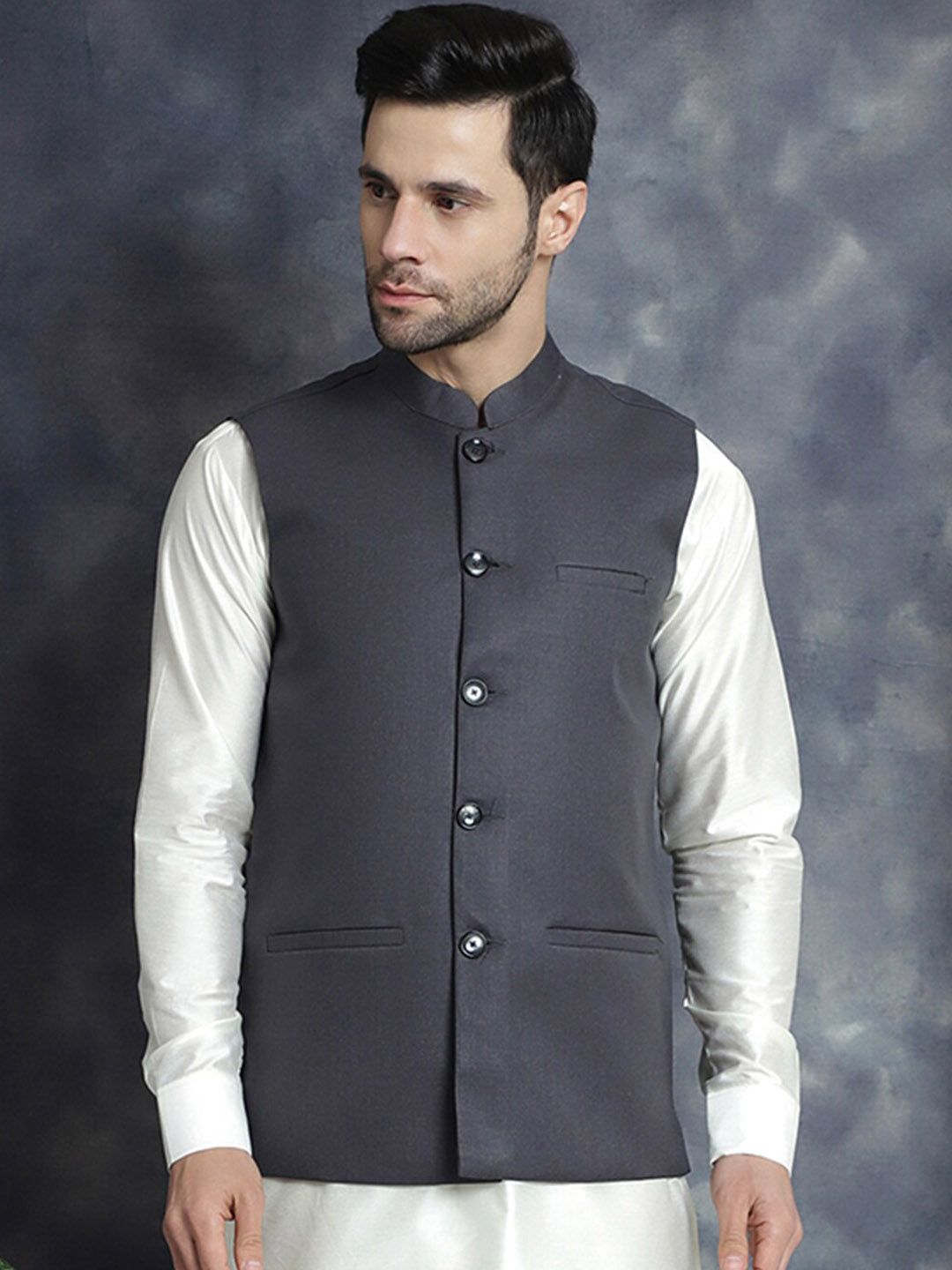 Jompers Mandarin Collar Nehru Jacket